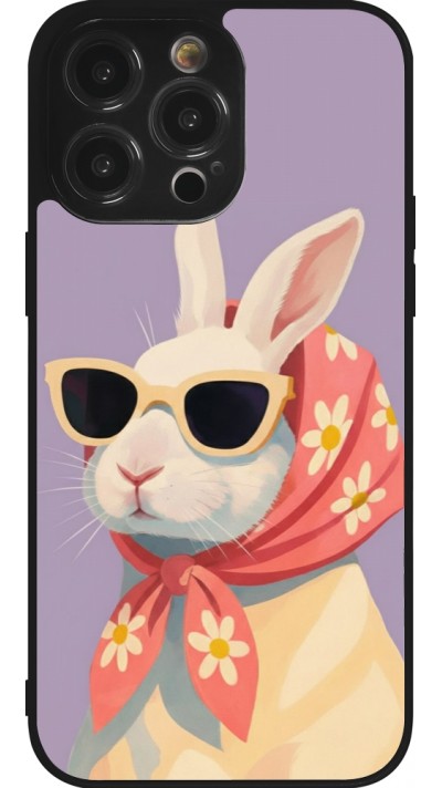 Coque iPhone 14 Pro Max - Silicone rigide noir Easter 2026 Rabbit with scarf