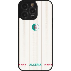Coque iPhone 14 Pro Max - Silicone rigide noir Maillot de football Algérie 2026 personnalisable