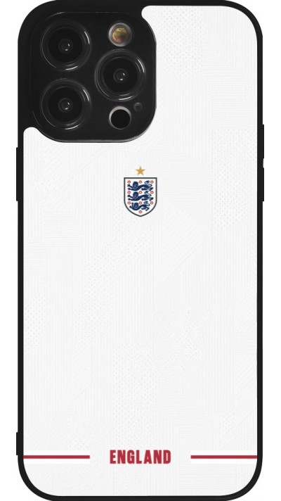 Coque iPhone 14 Pro Max - Silicone rigide noir Maillot de football Angleterre 2026 personnalisable