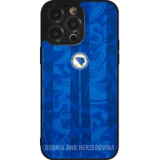 Coque iPhone 14 Pro Max - Silicone rigide noir Maillot de football Bosnie-Herzégovine 2026 personnalisable