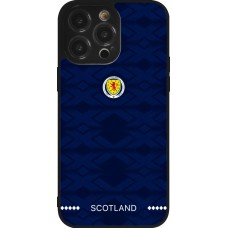 Coque iPhone 14 Pro Max - Silicone rigide noir Maillot de football Ecosse 2026 personnalisable