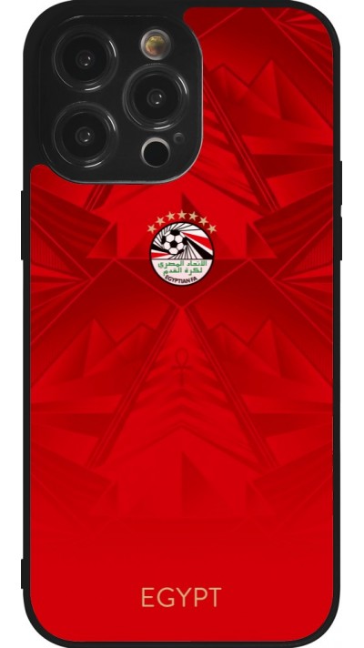 Coque iPhone 14 Pro Max - Silicone rigide noir Maillot de football E?gypte 2026 personnalisable