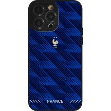 Coque iPhone 14 Pro Max - Silicone rigide noir Maillot de football France 2026 personnalisable
