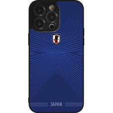Coque iPhone 14 Pro Max - Silicone rigide noir Maillot de football Japon 2026 personnalisable