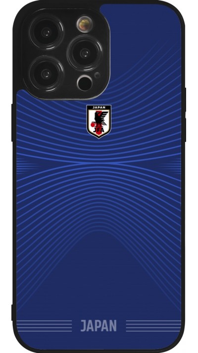 Coque iPhone 14 Pro Max - Silicone rigide noir Maillot de football Japon 2026 personnalisable