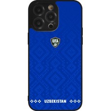iPhone 14 Pro Max Case Hülle - Silikon schwarz Usbekistan 2026 personalisierbares Fussballtrikot