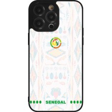 Coque iPhone 14 Pro Max - Silicone rigide noir Maillot de football Sénégal 2026 personnalisable