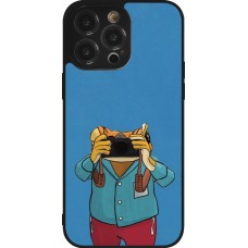 Coque iPhone 14 Pro Max - Silicone rigide noir Frog with camera DTMF