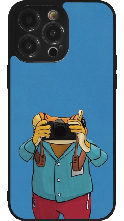 Coque iPhone 14 Pro Max - Silicone rigide noir Frog with camera DTMF