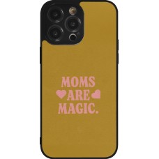 Coque iPhone 14 Pro Max - Silicone rigide noir Mom 2026 Are Magic