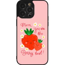 Coque iPhone 14 Pro Max - Silicone rigide noir Mom 2026 Berry best