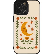 Coque iPhone 14 Pro Max - Silicone rigide noir Half moon stamp 2026