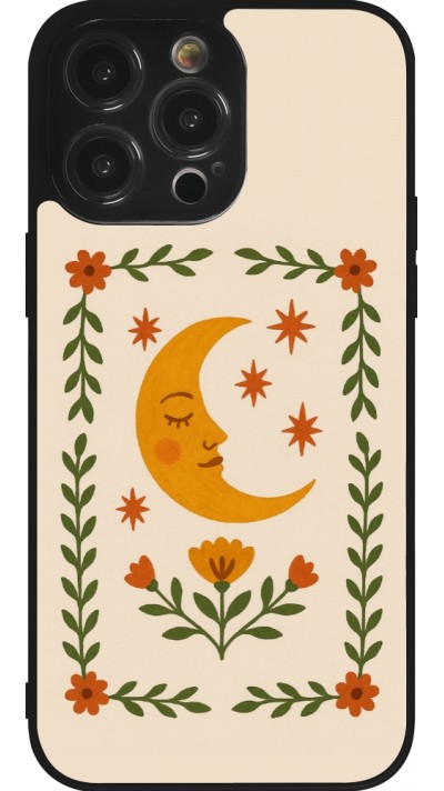 Coque iPhone 14 Pro Max - Silicone rigide noir Half moon stamp 2026