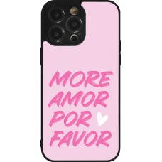 iPhone 14 Pro Max Case Hülle - Silikon schwarz More amor porfavor