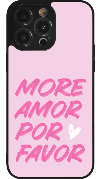 iPhone 14 Pro Max Case Hülle - Silikon schwarz More amor porfavor