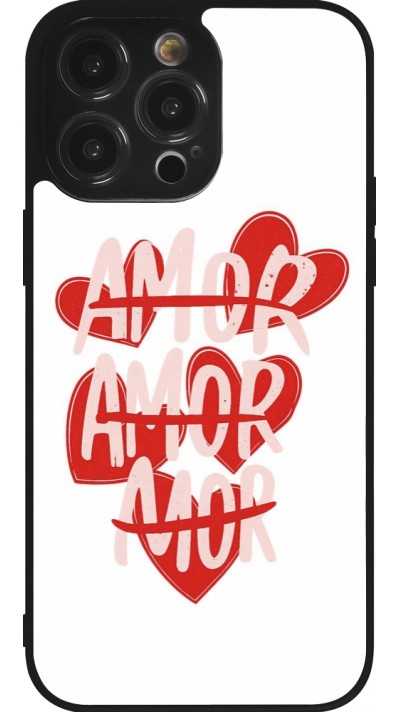 Coque iPhone 14 Pro Max - Silicone rigide noir Saint Valentines Day 26 Amor