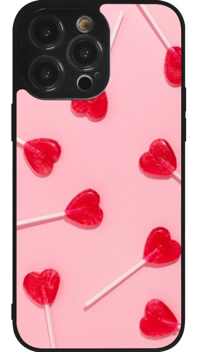 Coque iPhone 14 Pro Max - Silicone rigide noir Saint Valentines Day 26 Lollipop