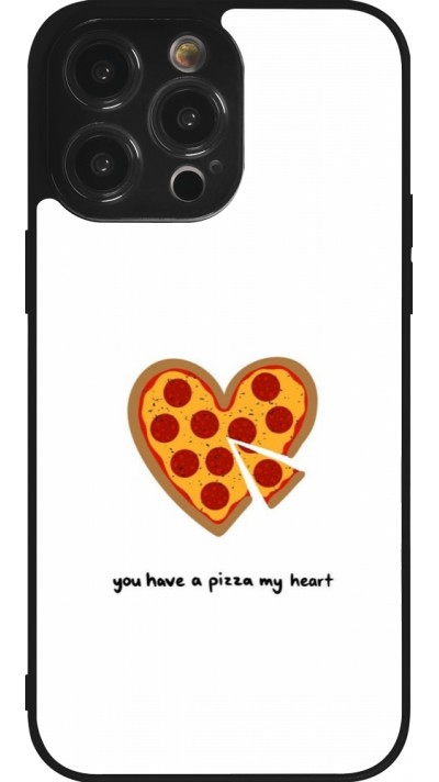 Coque iPhone 14 Pro Max - Silicone rigide noir Saint Valentines Day 26 You have my pizza heart