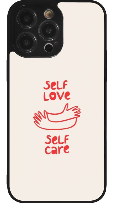 Coque iPhone 14 Pro Max - Silicone rigide noir Saint Valentines Day 26 Self love self care
