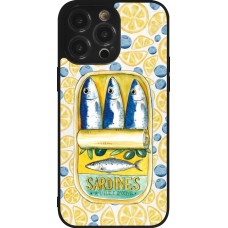 Coque iPhone 14 Pro Max - Silicone rigide noir Sardines in oil 2026