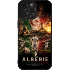 Coque iPhone 14 Pro Max - Silicone rigide noir Football Algérie splash 2026