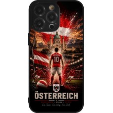 Coque iPhone 14 Pro Max - Silicone rigide noir Football Autriche splash 2026
