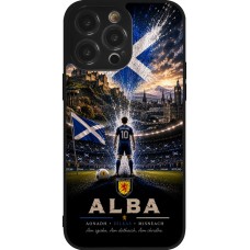 Coque iPhone 14 Pro Max - Silicone rigide noir Football Écosse splash 2026
