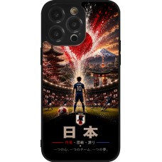 Coque iPhone 14 Pro Max - Silicone rigide noir Football Japon splash 2026