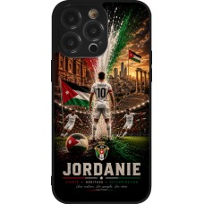 Coque iPhone 14 Pro Max - Silicone rigide noir Football Jordanie splash 2026