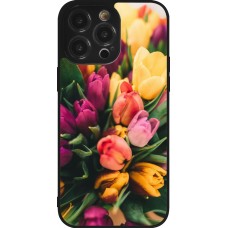 Coque iPhone 14 Pro Max - Silicone rigide noir Bouquet of tulips Spring 2026