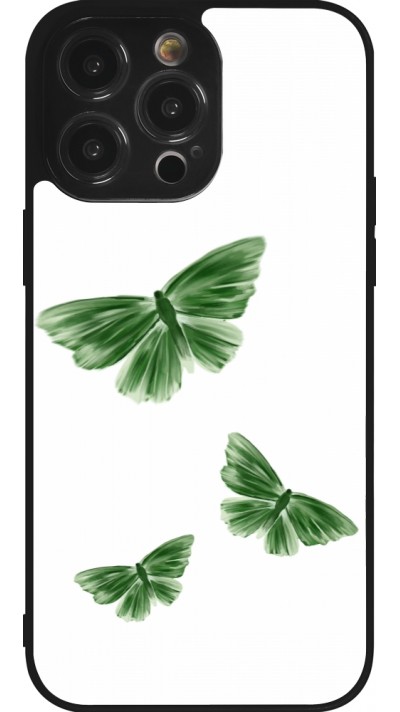 Coque iPhone 14 Pro Max - Silicone rigide noir Butterflies Spring 2026