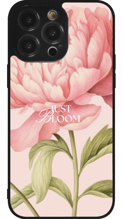 Coque iPhone 14 Pro Max - Silicone rigide noir Just Bloom Spring 2026