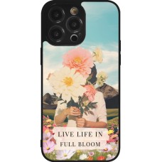 Coque iPhone 14 Pro Max - Silicone rigide noir Live life in full moon Spring 2026