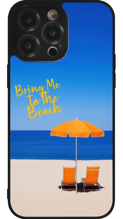 Coque iPhone 14 Pro Max - Silicone rigide noir Summer 2025 Bring me to the beach