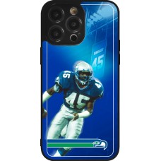 Coque iPhone 14 Pro Max - Silicone rigide noir Super Bowl 26 Seattle 1