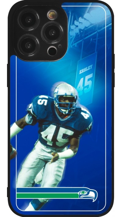 Coque iPhone 14 Pro Max - Silicone rigide noir Super Bowl 26 Seattle 1