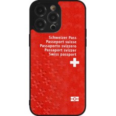 Coque iPhone 14 Pro Max - Silicone rigide noir Swiss Passport
