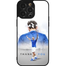Coque iPhone 14 Pro Max - Silicone rigide noir Thank you Roger