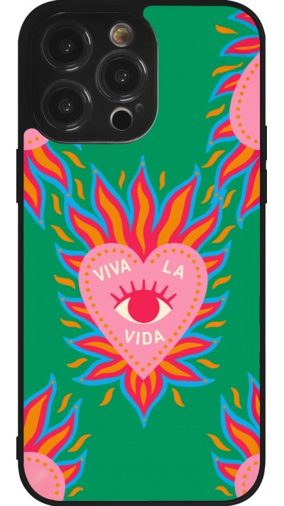 Coque iPhone 14 Pro Max - Silicone rigide noir Viva la vida 2026