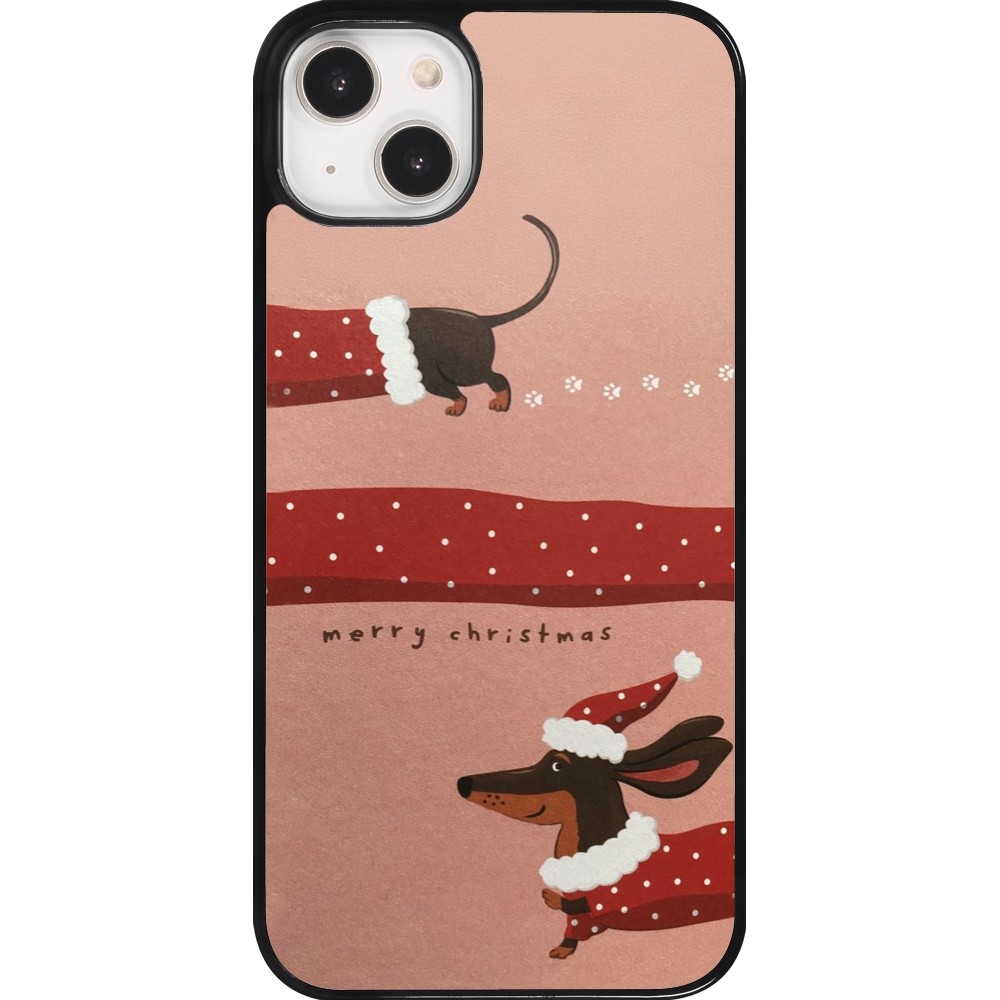 Coque iPhone 14 Plus - Christmas 25 Teckel Merry Xmas