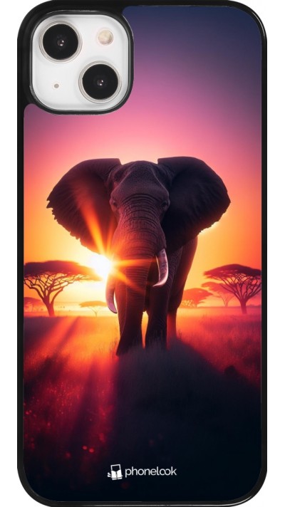 Coque iPhone 14 Plus - Elephant Sunrise Beauty