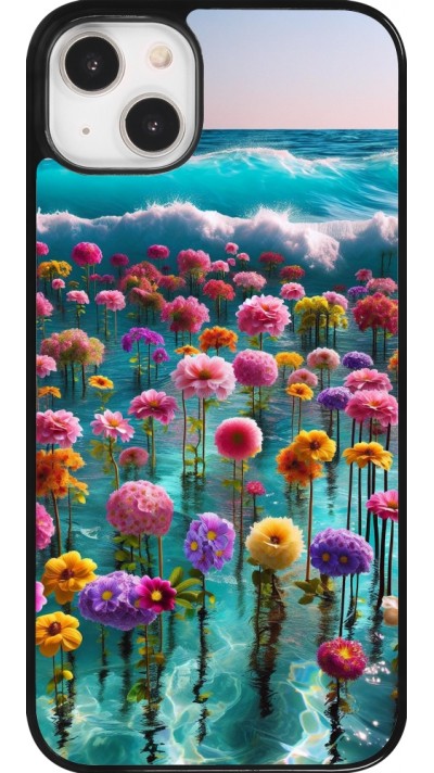 Coque iPhone 14 Plus - Flower sea waves