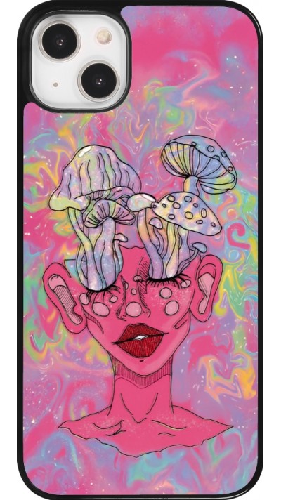 Coque iPhone 14 Plus - Psychedelic pink mushroom