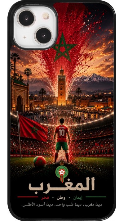 Coque iPhone 14 Plus - Football Maroc splash 2026