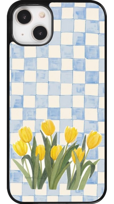 Coque iPhone 14 Plus - Blue vichy tulips 2026