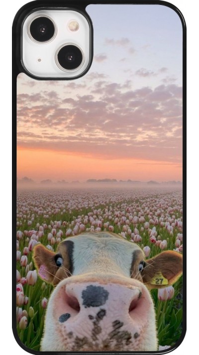 Coque iPhone 14 Plus - Cow with tulips 2026