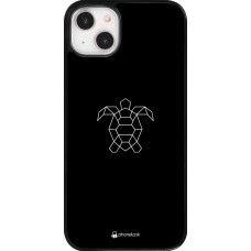 Coque iPhone 14 Plus - Turtles lines on black