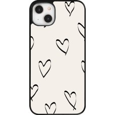 Coque iPhone 14 Plus - Valentine 2023 minimalist hearts