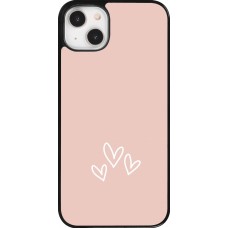 Coque iPhone 14 Plus - Valentine 2023 three minimalist hearts