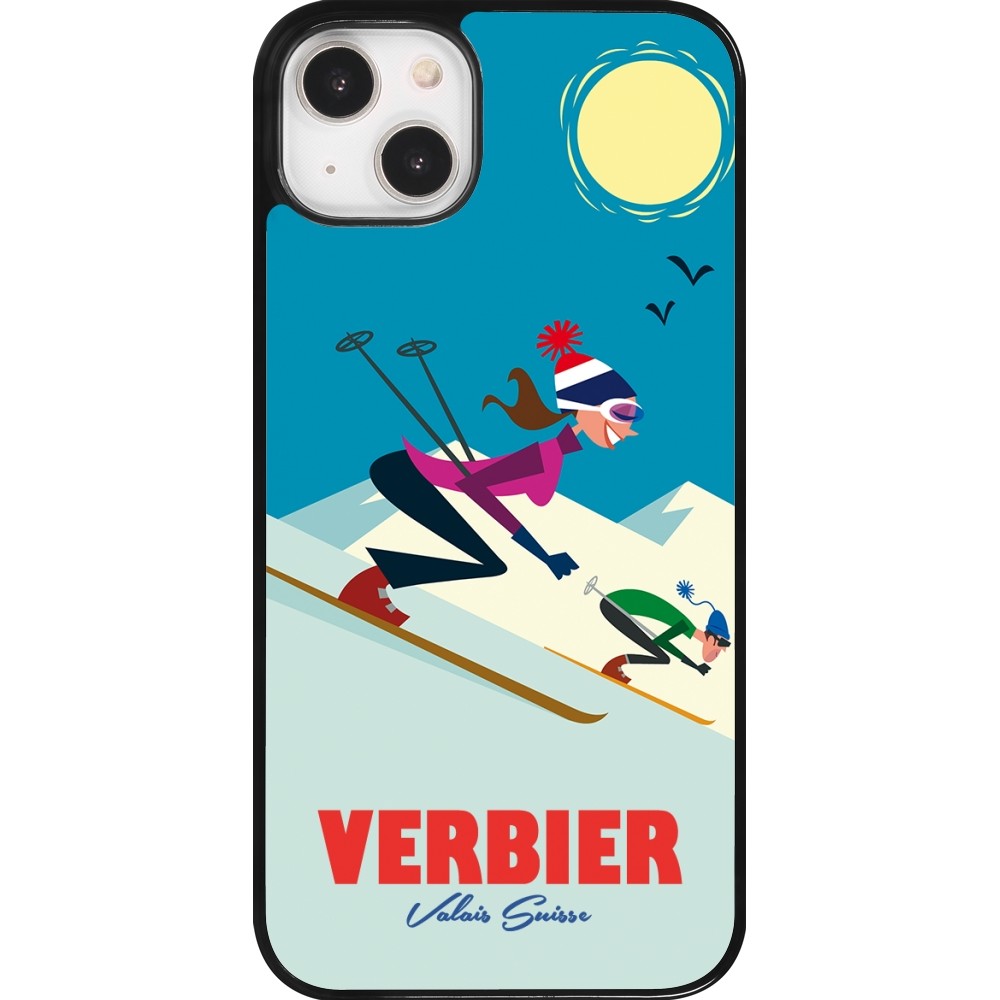 iPhone 14 Plus Case Hülle - Verbier Ski Downhill